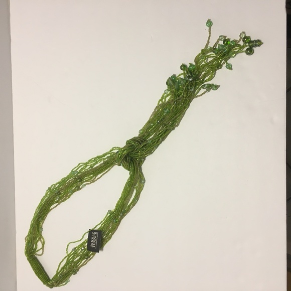 NWT Bijoux Terner green glass / seed bead ethnic l - Picture 6 of 9